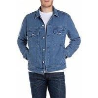 Replay Men/'s Mv868 Denim Jacket, 009 Medium Blue, XXL