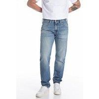 Replay Men/'s Neaal Red Attitude Jeans, 009 Medium Blue, 34 W/32 L
