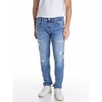 Replay Men/'s Anbass Eco Plus Jeans, 009 Medium Blue, 30 W/32 L