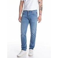 Replay Grover Touch Slim Straight Fit Jeans- Blue