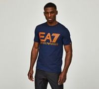 EA7 Train Logo Series Oversize Logo T-Shirt - Navy - Size XS