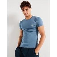 Emporio Armani Men/'s Shiny Logoband Crew Neck T-Shirt, Storm, XL