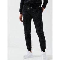 Armani Exchange All Over Ax Logo Jogger - Black
