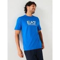 Ea7 Emporio Armani Visibility Large Logo T-Shirt - Bright Blue