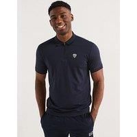 Ea7 Emporio Armani Premium Shield Polo Shirt - Dark Blue