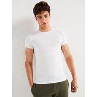 Emporio Armani Men/'s Shiny Logoband Crew Neck T-Shirt, White, XL