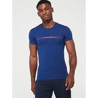 Emporio Armani Bodywear Chest Logo T-Shirt - Dark Blue