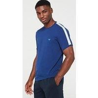 Emporio Armani Bodywear Left Chest Logo Taping T-Shirt - Dark Blue