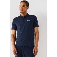 Ea7 Emporio Armani Train Core Id Small Logo Polo Shirt - Navy