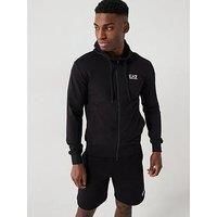 Ea7 Emporio Armani Core Id Zip Through Hoodie - Black