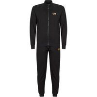 EA7 Men's Logo Zip Through Tracksuit, Black