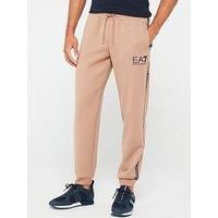 Ea7 Emporio Armani Mini Tape Logo Cuff Joggers - Brown