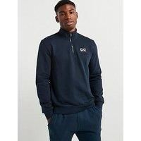 Ea7 Emporio Armani Core Id 1/4 Zip Sweat - Dark Blue