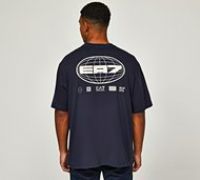 EA7 Graphic Series Globe T-Shirt - Navy - Size XS