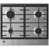Hoover HHG6BRK3X 60cm 4 Burner Gas Hob in St St Cast Iron Pan Supports