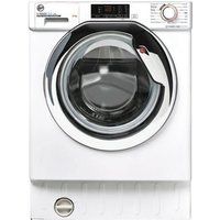 Hoover HBWS58D1ACE-80 Integrated 8kg Washing Machine- White with Chrome Door