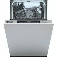 Hoover HDIH 2T1047-80 Slimline Integrated Dishwasher, 10 Place Settings, Silver Trim