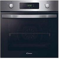 Candy Fidcx405 Built In 65 Litre, Fan Oven With Easy Clean Enamel - Black Glass With Stainless Steel - Oven Only