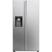 HAIER HSW59F18DIMM American Style Fridge Freezer Freestanding, No Frost, Light Led, Class D Platinum