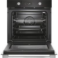 Hoover Ho6 H3T1Htx 78L Single Oven, Tbcf, Steam Clean, Timer (Rotary) Ux - Black Glass & Stainless Steel - Oven With Installation