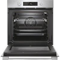 Hoover Ho6 H5B3Htx 78L Single Oven, 16F + Wifi, Steam Clean, Smart (Rotary) Ux, Airfry, Telescopic - Black Glass & Stainless Steel - Oven With Installation
