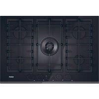Haier HAVG75TBBP Gas On Glass Series 4 Built In 74cm 4 Burners Black Gas Hob