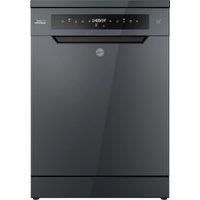 Hoover H-DISH 700 HF 4A4S3PSA-80 Free Standing Full Size Dishwasher, 14 Place Settings, Graphite, A Rated