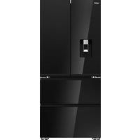 Haier HFKR7819DWGB French Series 7 83cm Frost Free American Fridge Freezer