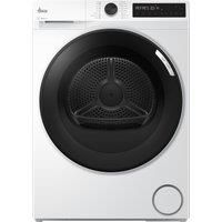 Hoover Pro Dry Series 3 Tumble Dryer, Heat Pump, 9kg, 15 Programmes, 99.9% Germ Free, WIFI Connected, White/Black Door, 60x60x85 cm -HBR 9N2BX-80