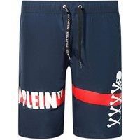 Philipp Plein TM Skull And Bones Navy Swim Shorts