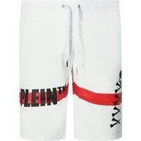 Philipp Plein TM Skull And Bones White Swim Shorts