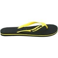 Philipp Plein Brand Logo Black Yellow Flip Flops