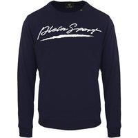 Large Signature Logo Navy Blue Sweatshirt