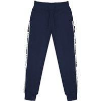 Plein Sport Branded Tape Navy Blue Sweatpants
