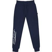 Plein Sport Large Signature Logo Navy Blue Sweatpants