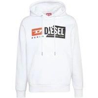 Denim Division Split Logo White Hoodie