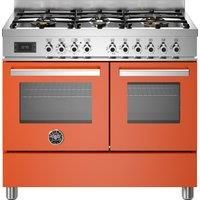 Bertazzoni PRO106L2EART 100cm Dual Fuel Range Cooker - Gloss Orange