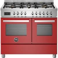 Bertazzoni PRO106L2EROT 100cm Dual Fuel Range Cooker - Gloss Red