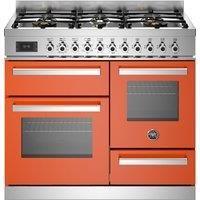 Bertazzoni PRO106L3EART 100cm Dual Fuel Range Cooker - Gloss Orange