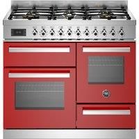 Bertazzoni PRO106L3EROT 100cm Dual Fuel Range Cooker - Gloss Red