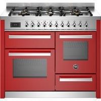 Bertazzoni PRO116L3EROT 110cm Dual Fuel Range Cooker - Gloss Red