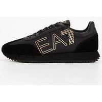 Ea7 Emporio Armani Black & White Vintage Trainers - Black/Gold