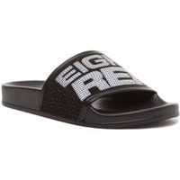 Replay Womens Sayville Black Glitter Front Side Big Logo Trainer Size UK 3 - 8