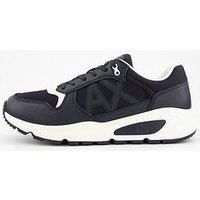 Armani Exchange Tonal Logo Trainers - Navy
