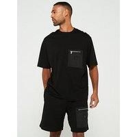 Armani Exchange Men's Branded Pocket T-Shirt, Black