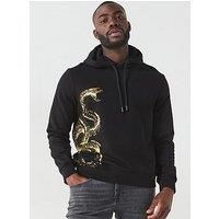 Armani Exchange Snake Logo Overhead Hoodie - Black