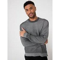 Armani Exchange Fine Stripe Knitted Jumper - Dark Green