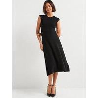 Armani Exchange Knitted Midi Dress - Black