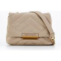 Armani Exchange Mini Crossbody Bag - Beige