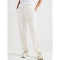 Armani Exchange Embellished Logo Jogging Trousers - White